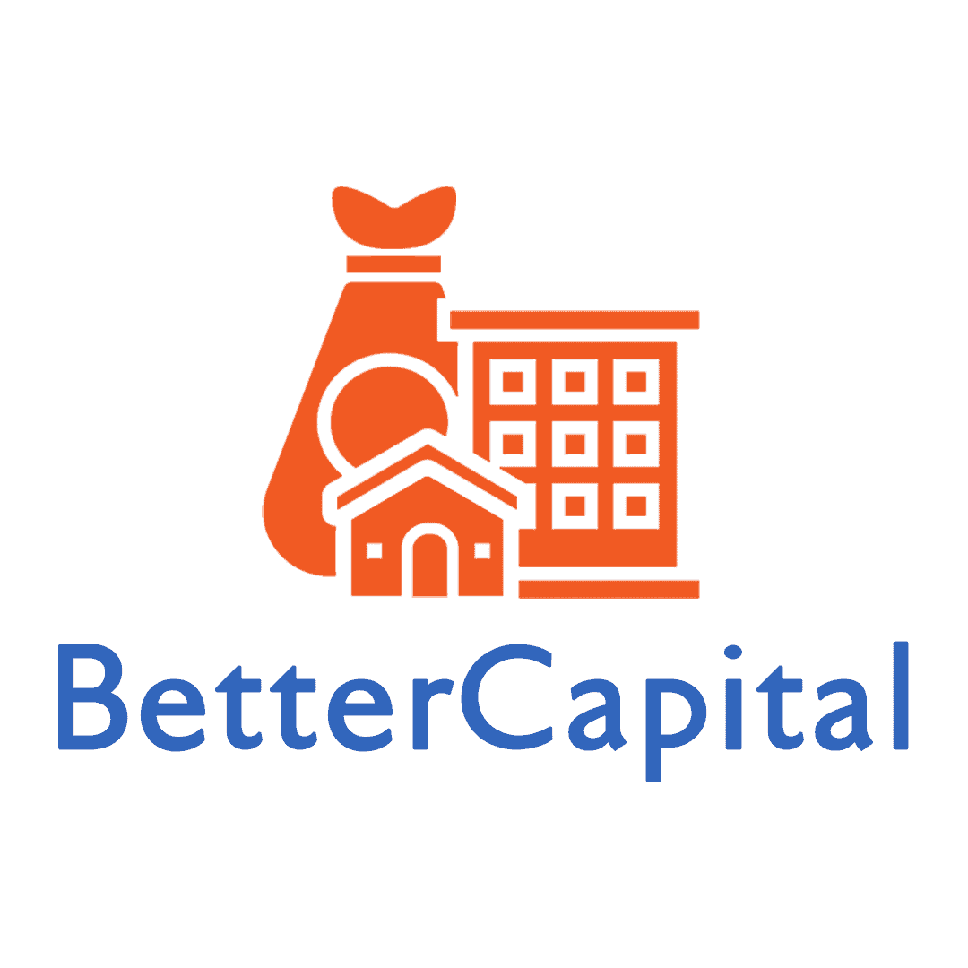 A logo showcasing a combination of a classic building, a sack of money, and a protective shield, representing the name 