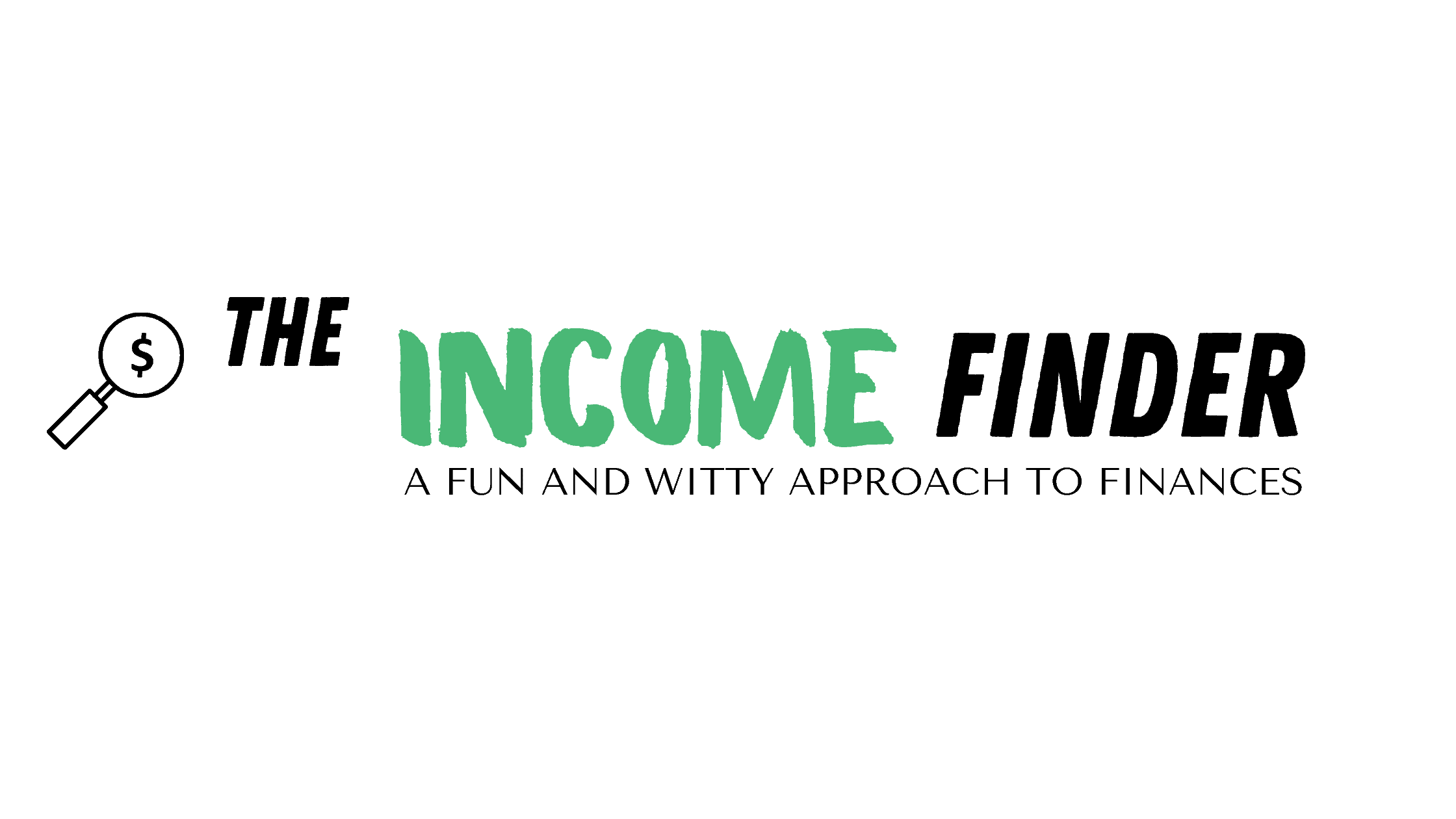 A sleek and modern logo for 'the income finder,' symbolizing a playful and smart approach to financial exploration.