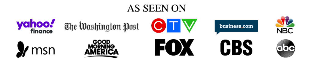 An array of television network logos suggesting that content related to the image has been featured or recognized by these prominent tv and online platforms.