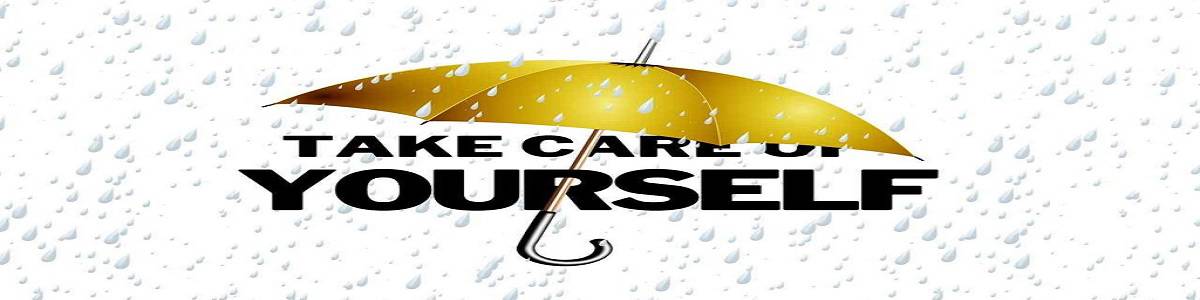 A vibrant yellow umbrella with polka dots stands out against a backdrop of falling raindrops, accompanied by the motivational phrase 