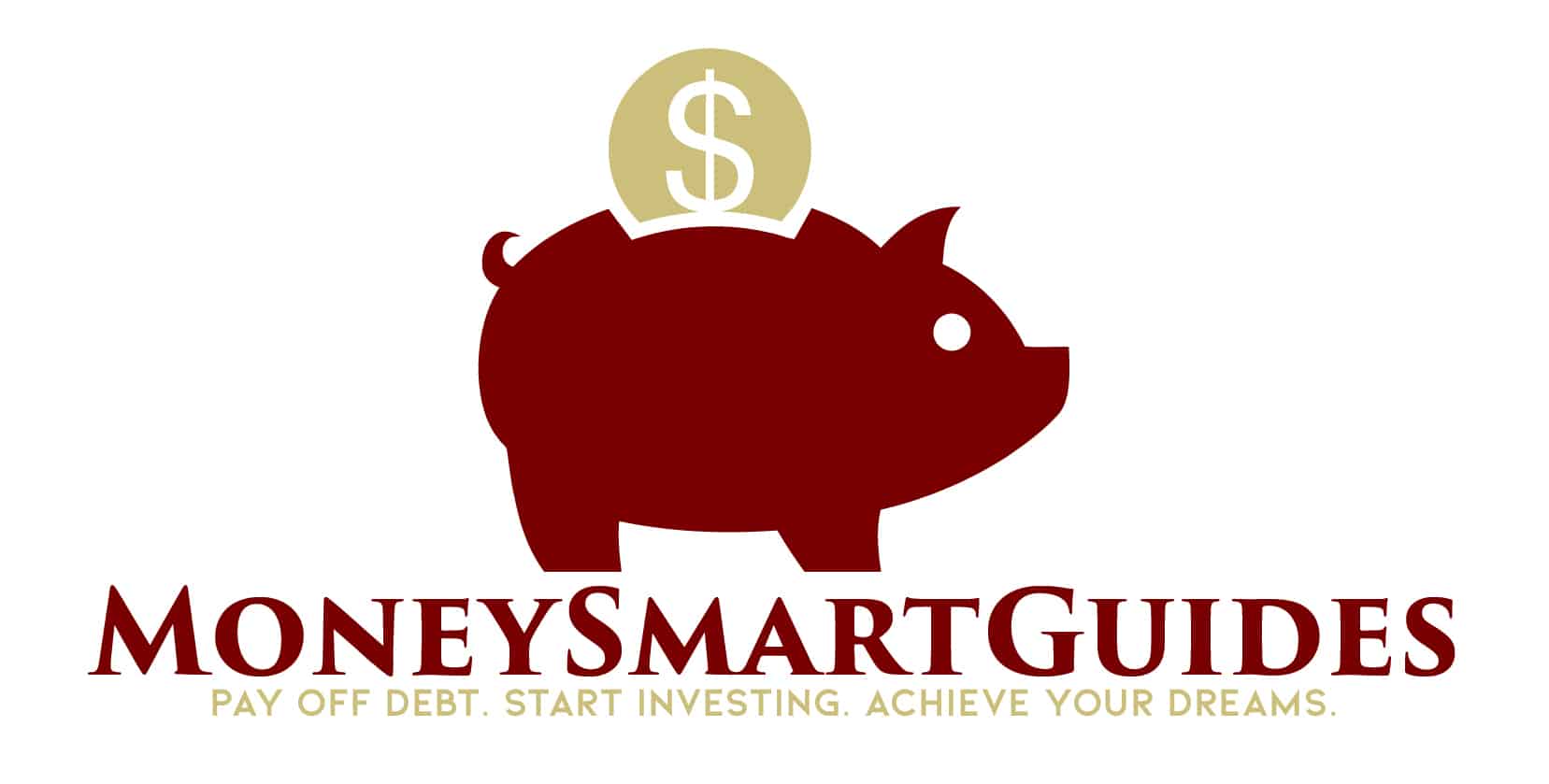 A logo featuring a red piggy bank with a dollar sign coin on top, representing financial saving and investment, accompanied by the text 