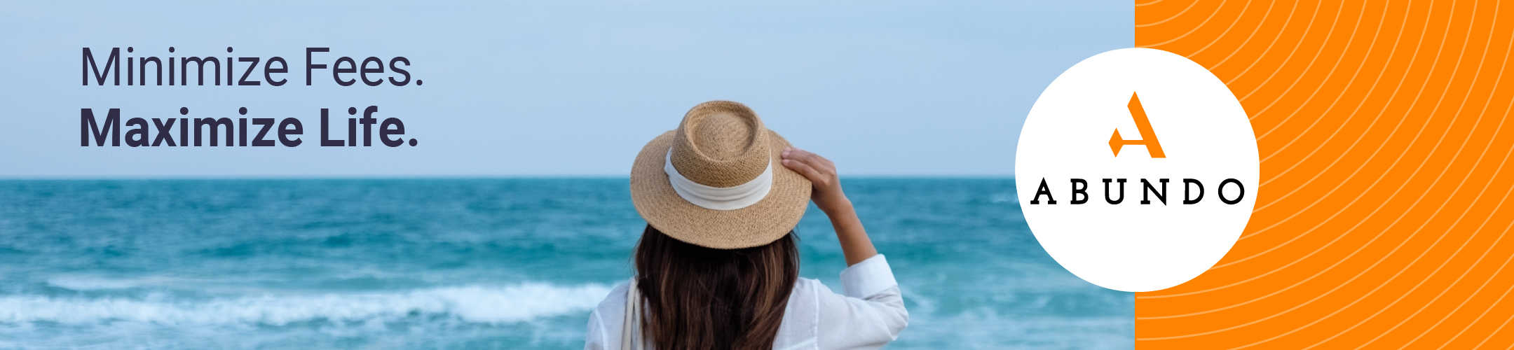 A serene scene: a person donning a hat gazes out at the expansive ocean, contemplating life, as the slogan 