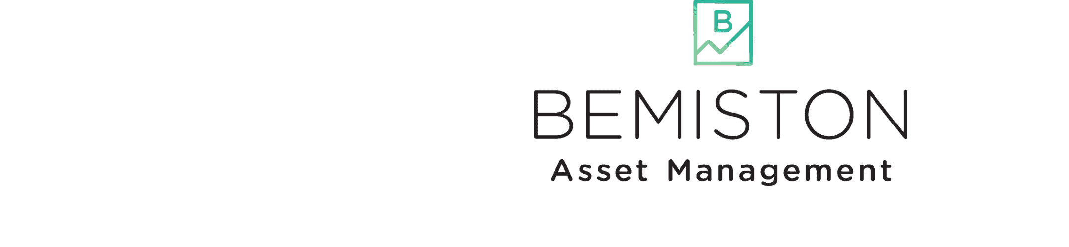 Logo of bemiston asset management with a distinctive green checkmark icon above the letter 'b'.