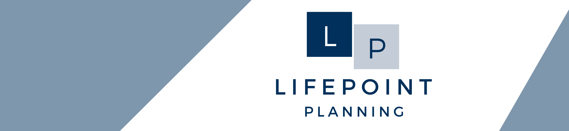 Lifepoint planning corporate logo displayed on a sleek, modern background with a geometric design.