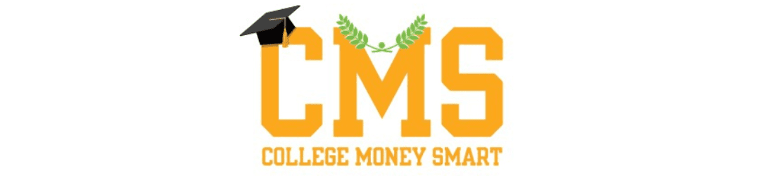 Graduating with wisdom and savings: college money smart logo featuring a graduation cap on top of the letter 'm'.