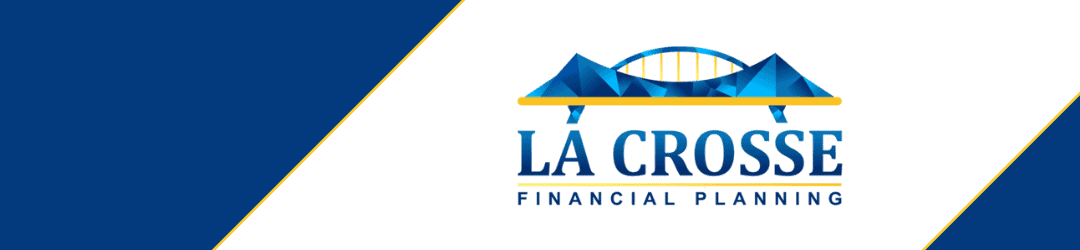 La crosse financial planning corporate banner with a stylized bridge logo in blue tones.