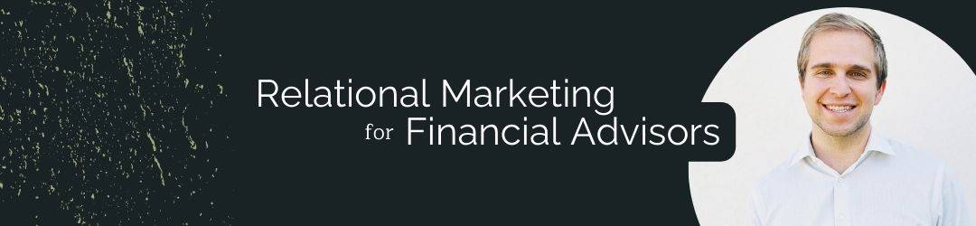 Confident professional presenting relational marketing strategies for financial advisors.