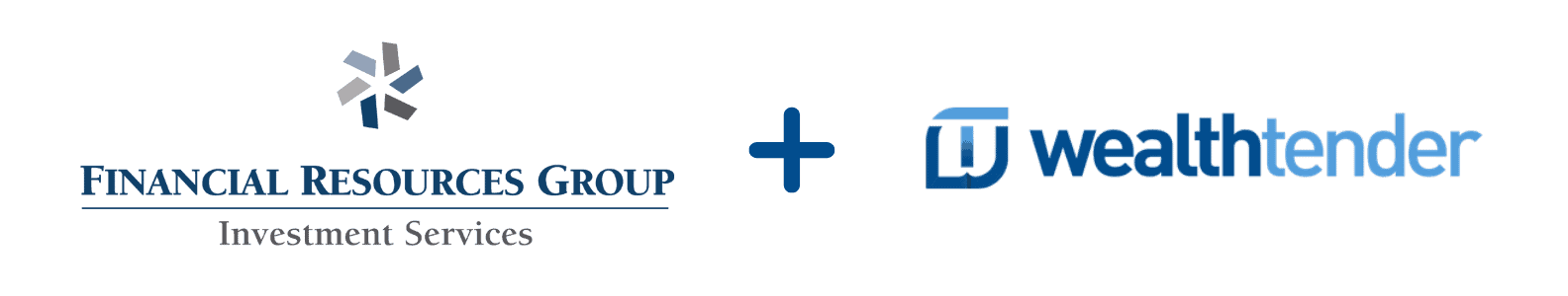 Financial resources group investment services plus wealthtender: a collaboration graphic.