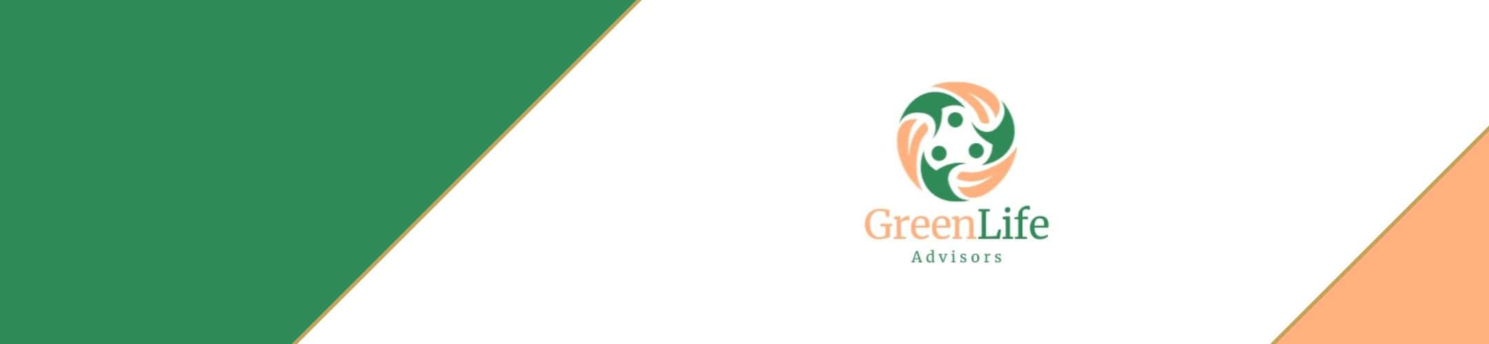 Green life advisors logo displayed on a minimalist background with a green and white color scheme, symbolizing eco-friendly and sustainable financial guidance.