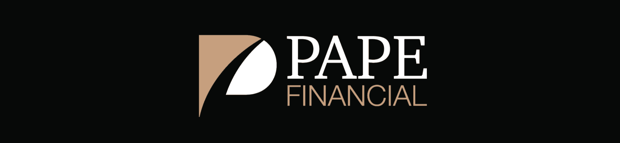 Logo of Pape Financial featuring a stylized 