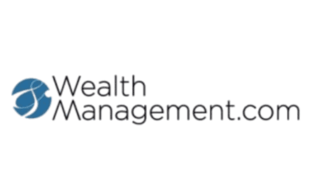 Logo of WealthManagement.com featuring a stylized blue globe design next to the text "Wealth Management.com" in gray font.