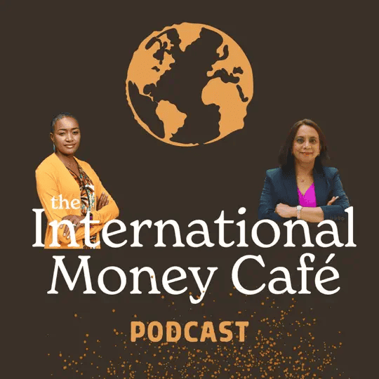 Logo of The International Money Café Podcast