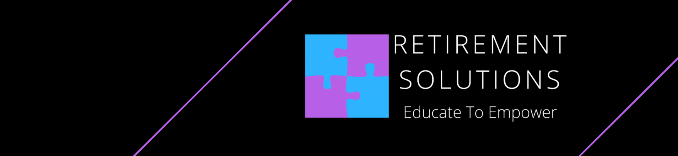 A logo with a purple and blue interlocking puzzle piece, next to the text 